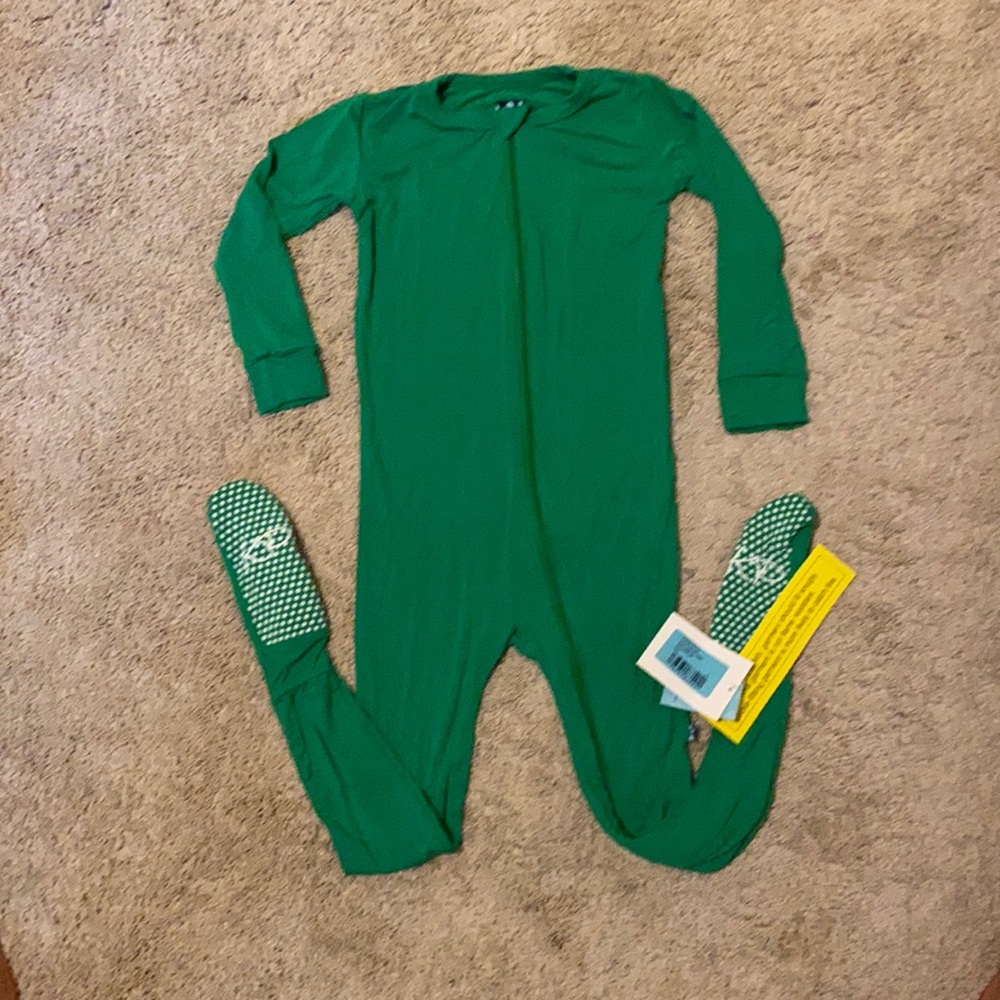Kickee Pants zip footie.